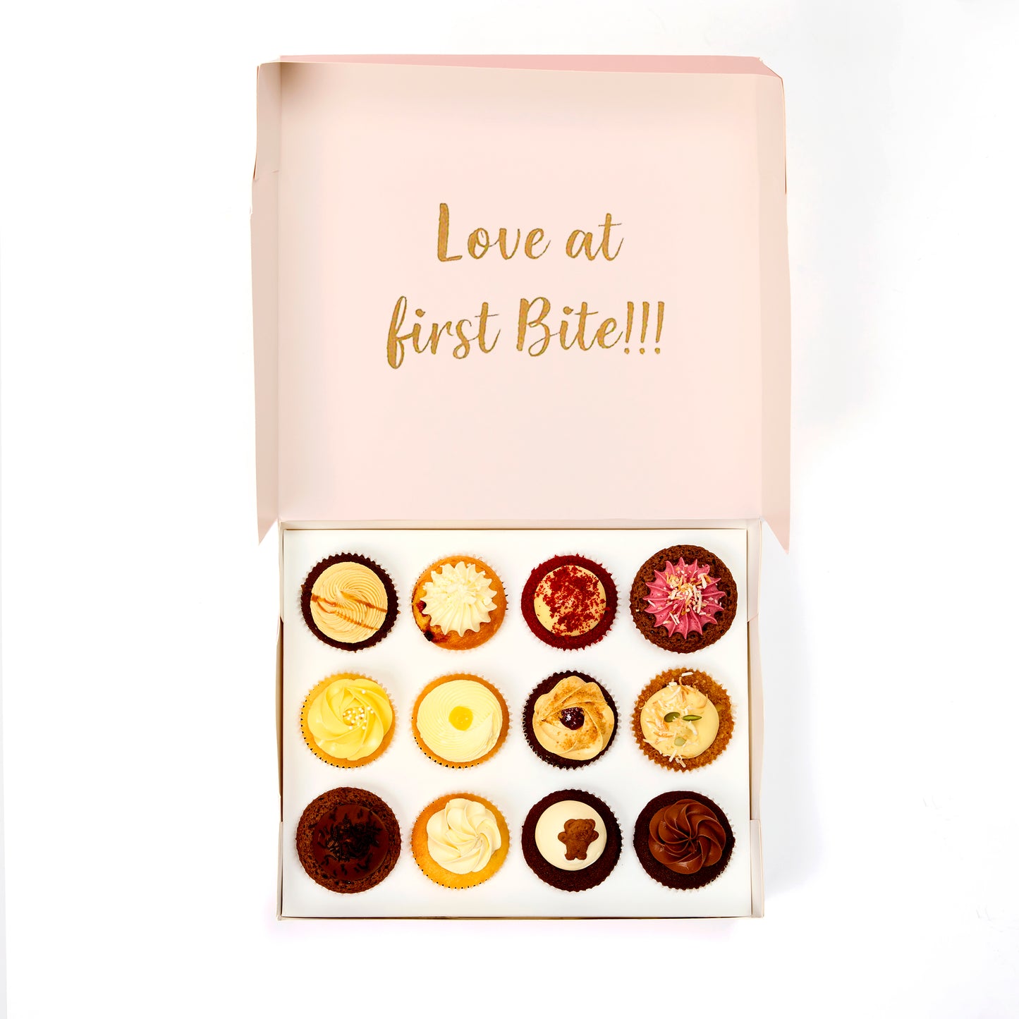 12-Pack Cupcakes With Colorful Frosting