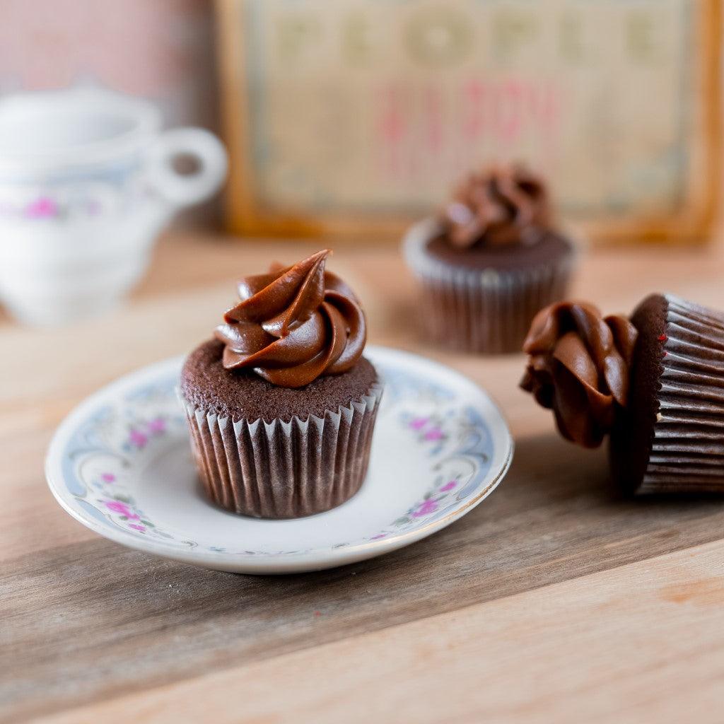 Belgian chocolate cupcake with rich ganache