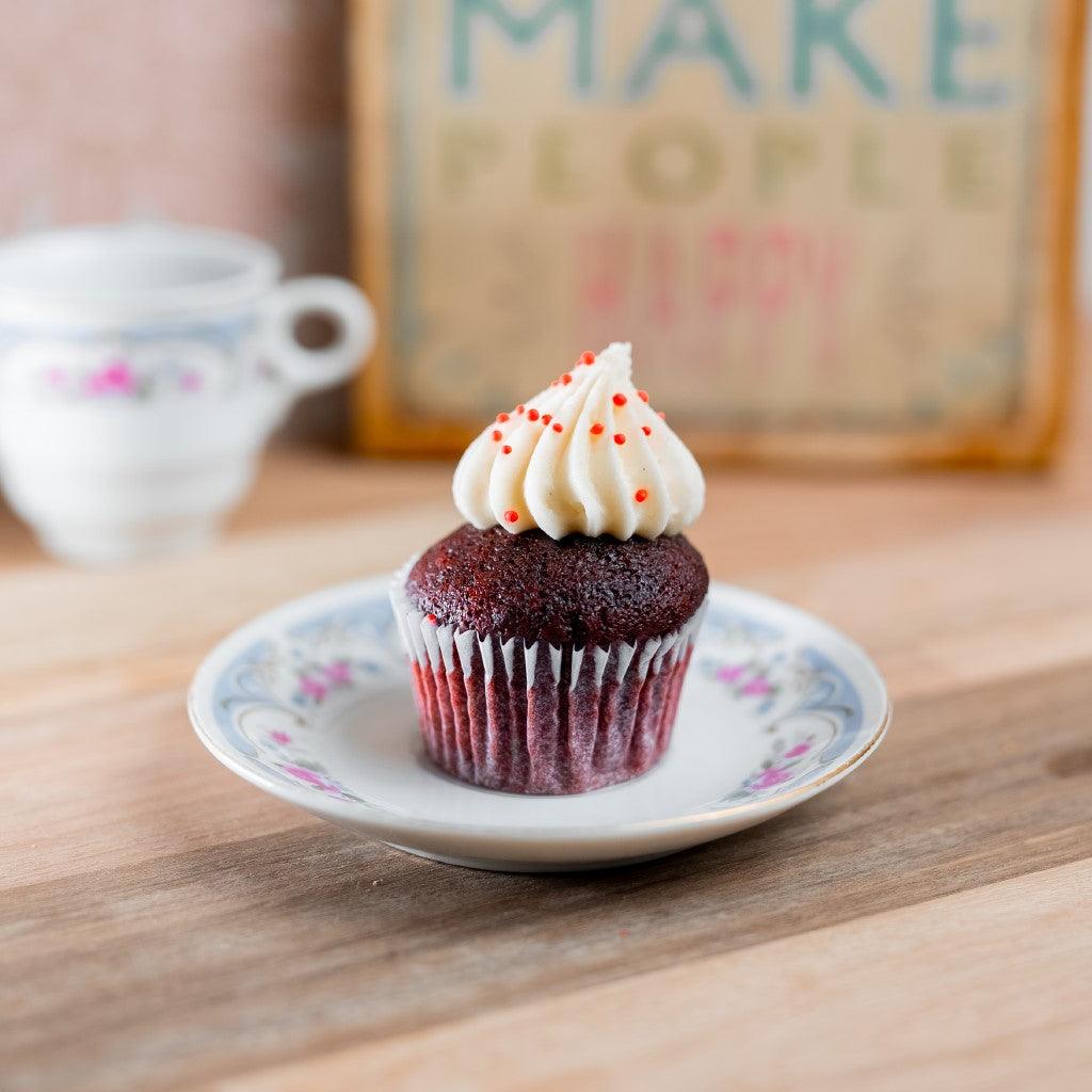 Vegan Red Velvet Cupcake - A dairy-free twist on the classic red velvet