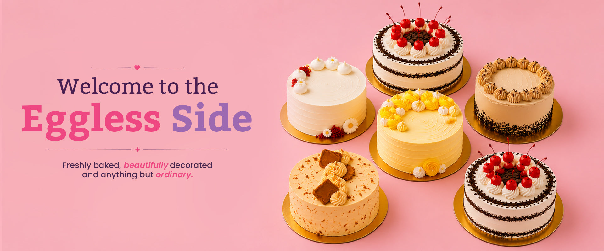 Eggless Cakes collection banner image