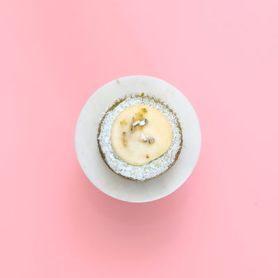 Snowy Pistachio Cupcake