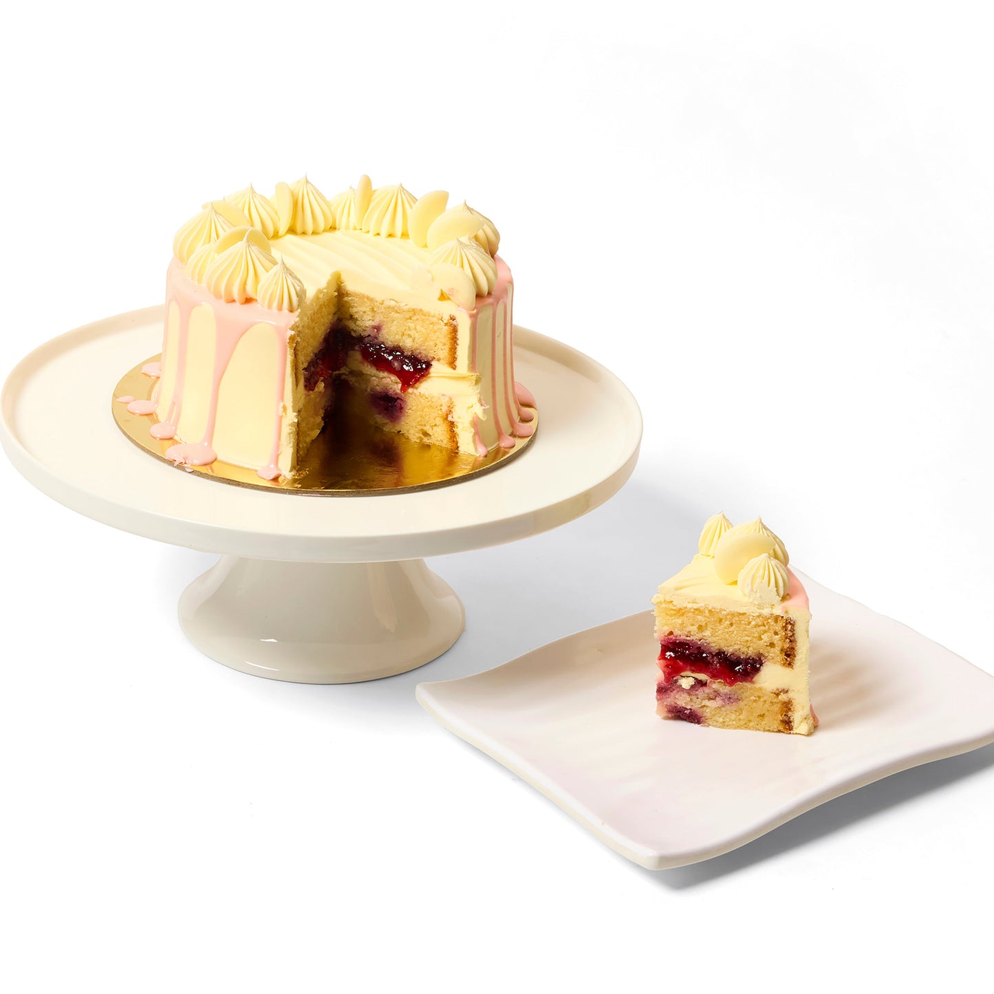 Raspberry White Chocolate Cake