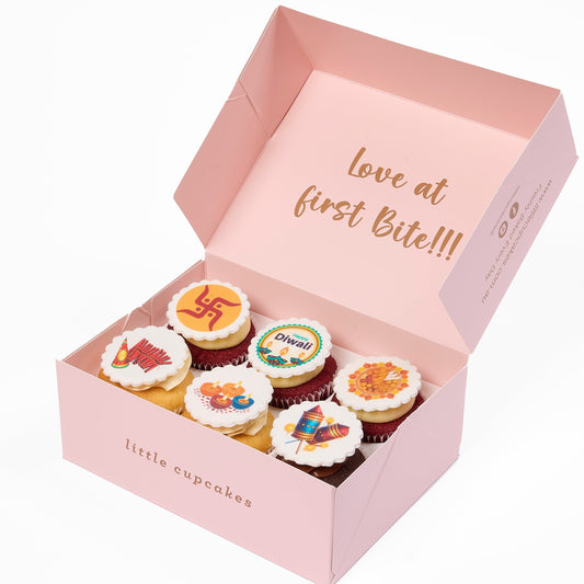 Diwali Cupcakes - Pack of 6 Std - VEGAN
