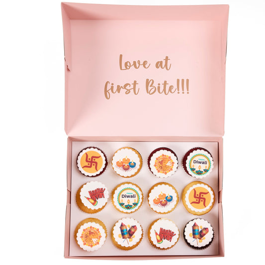 Diwali Cupcakes - Pack of 12 Std - Eggless