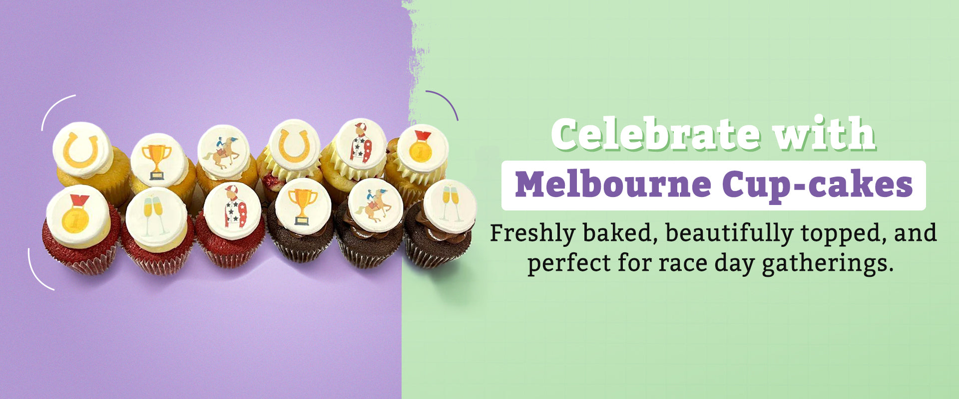 Melbourne Cup Day Cupcakes collection banner image