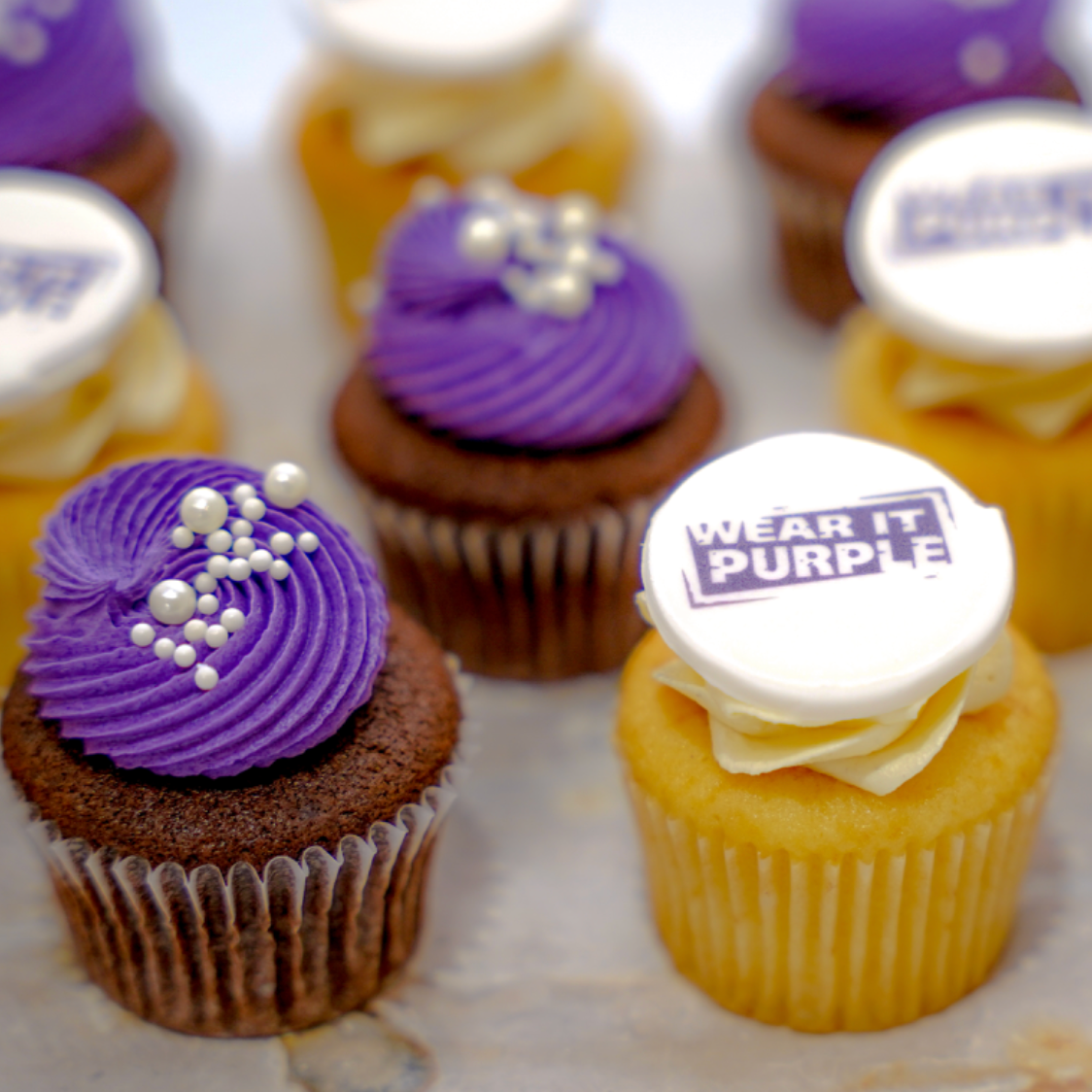 Wear It Purple Day Cupcakes