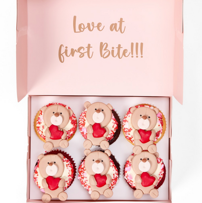 Teddy Love Cupcakes - 6 Pack
