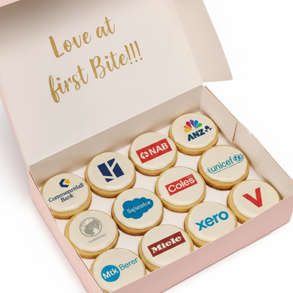 12 Corporate Branded Cookies Box