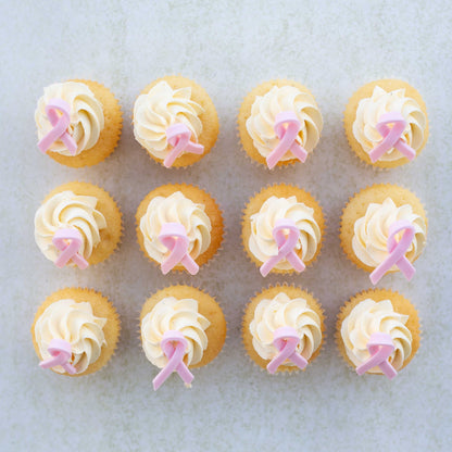 Pink Ribbon Day Cupcakes 24 Minis
