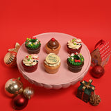 Christmas Festive Cupcake Selection - 6 Pack