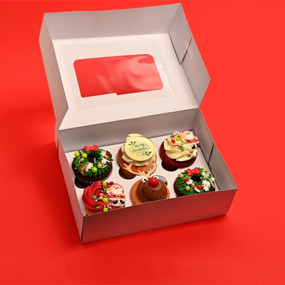 Christmas Festive Cupcake Selection - 6 Pack