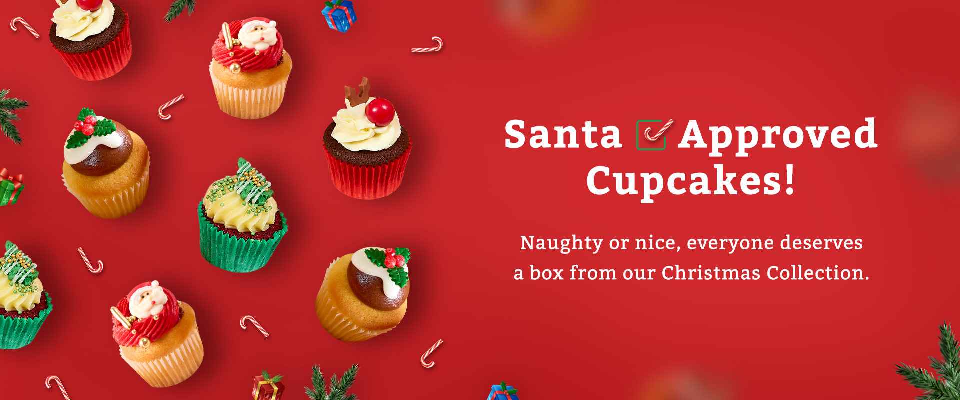 Christmas Treats - Cupcakes, Cakes & Hampers collection banner image