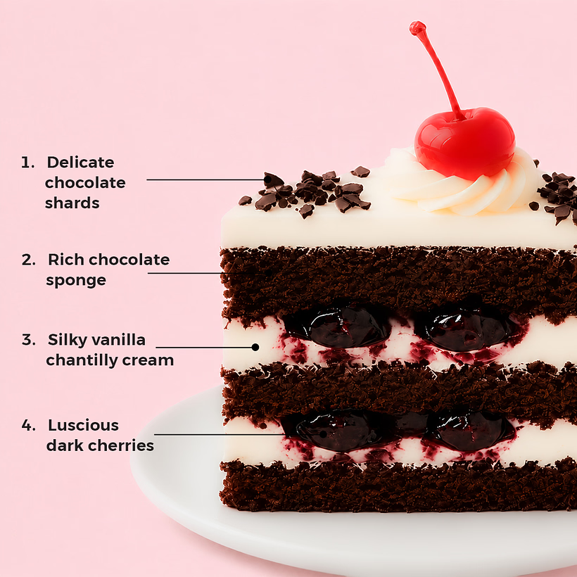 Black Forest Cake - Eggless