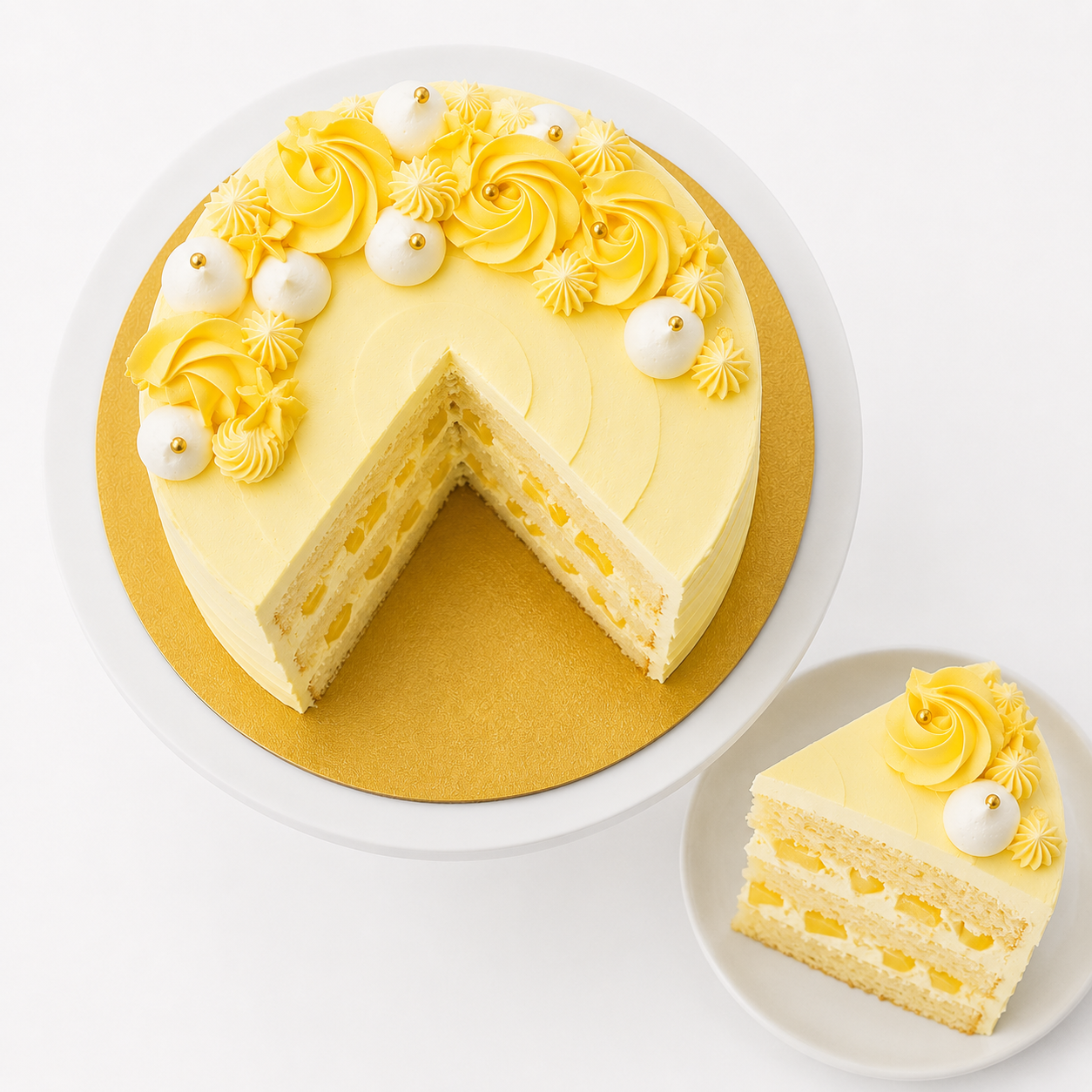 Tropical Pineapple Bliss Cake - Eggless