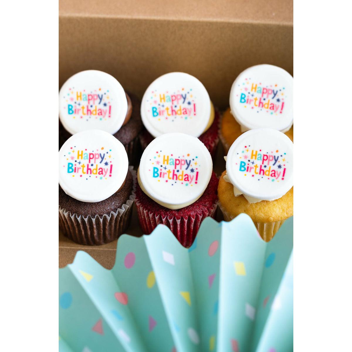 Happy Birthday Theme 1 Cupcakes by Little Cupcakes Melbourne