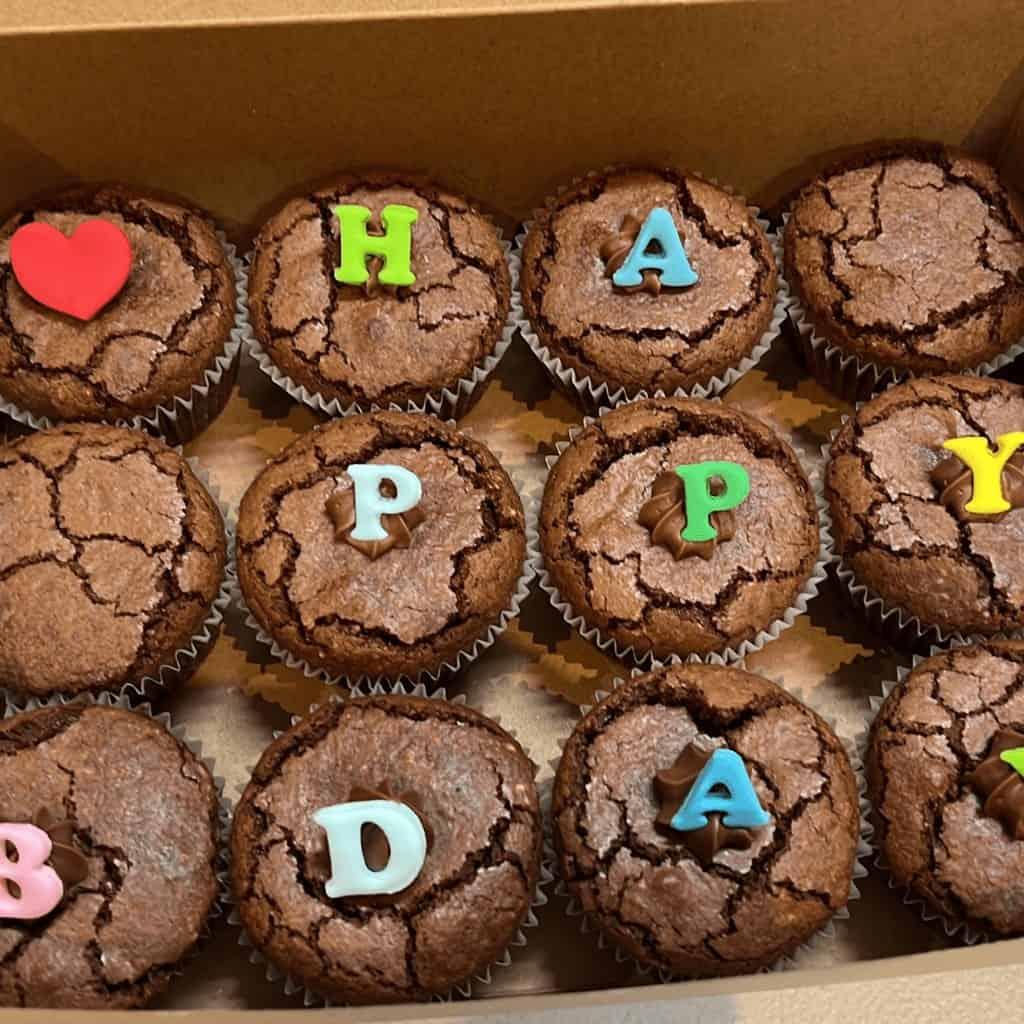 Happy Birthday Brownies - Little Cupcakes