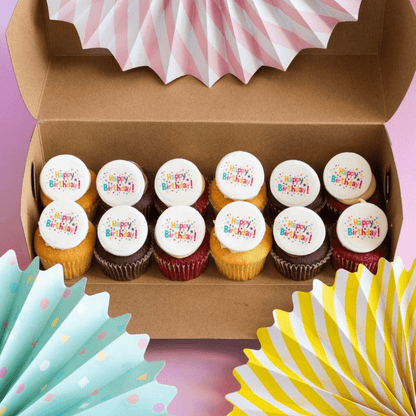 Happy Birthday Theme 1 Cupcakes - Little Cupcakes