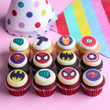 Super Hero Theme Cupcakes