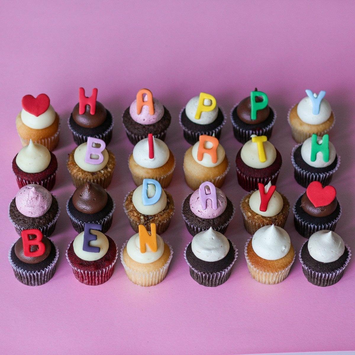 Happy Birthday Theme 3 Cupcakes by Little Cupcakes Melbourne