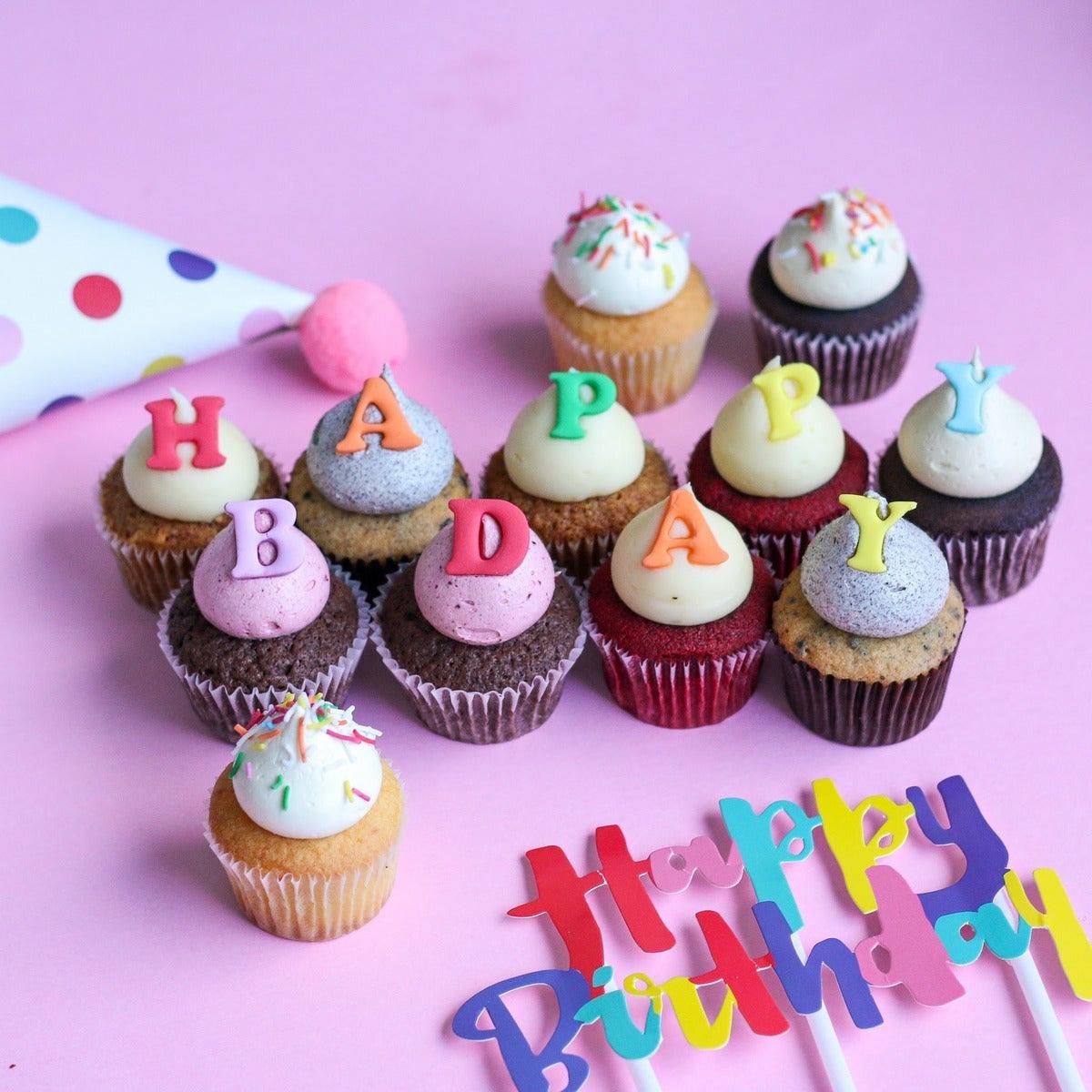 Happy birthday day Theme 2 cupcakes - Little Cupcakes Melbourne